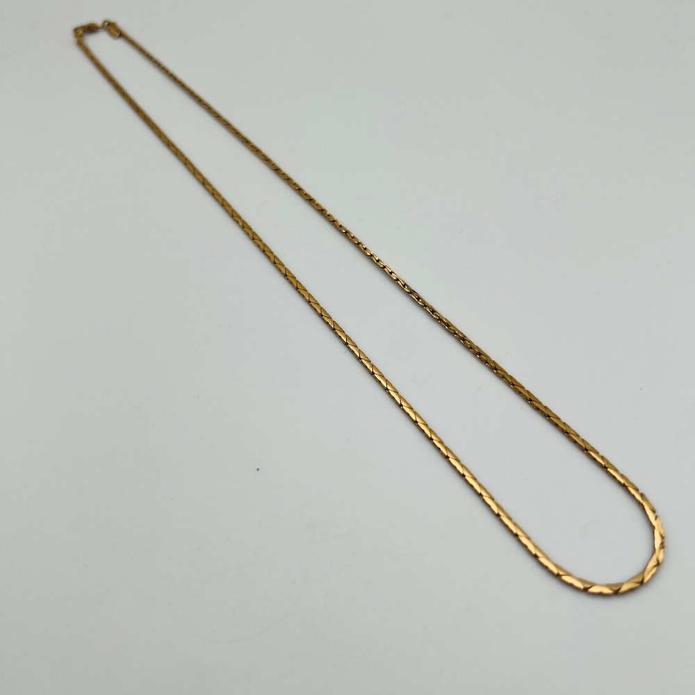 Vintage Monetβ Herringbone Chain Gold Tone 18 inches Classic
